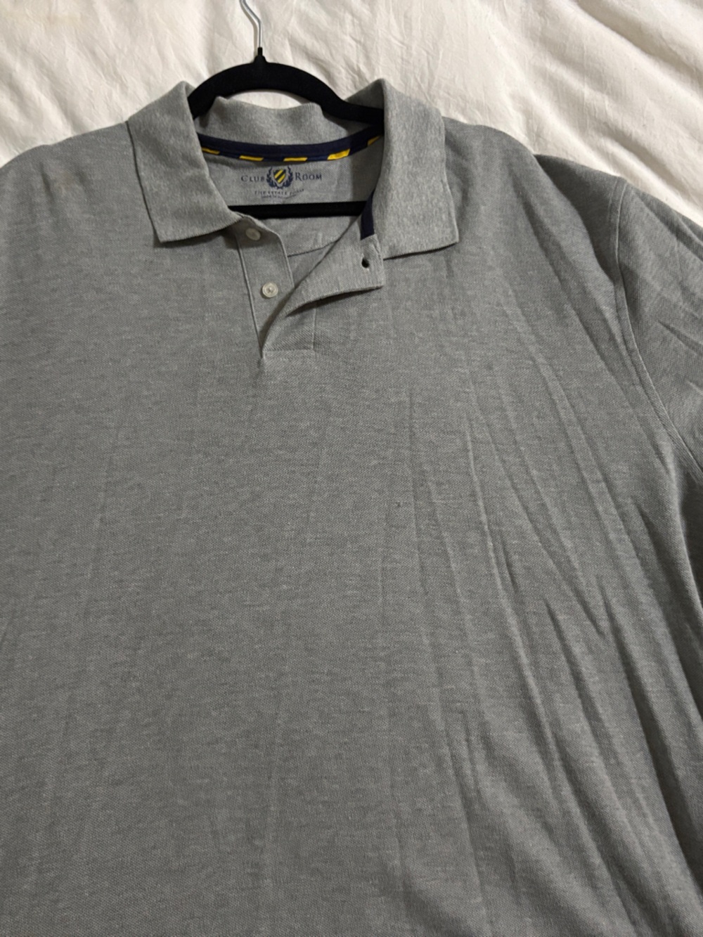Club Room Light Gray Polo Shirt with Subtle Texture